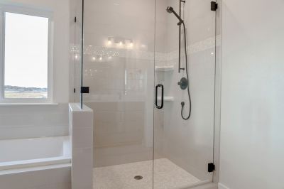 Black Frame Glass Shower