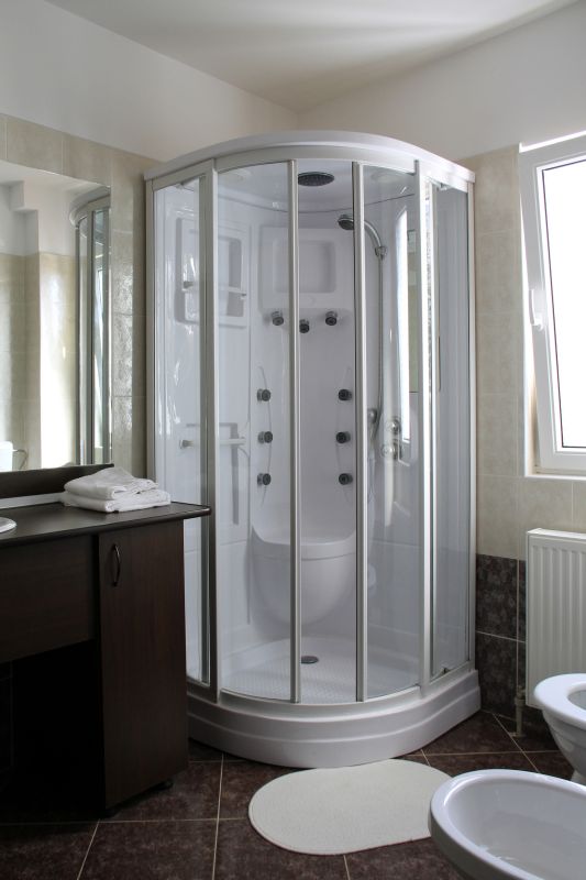 Stylish Bathroom with New Shower