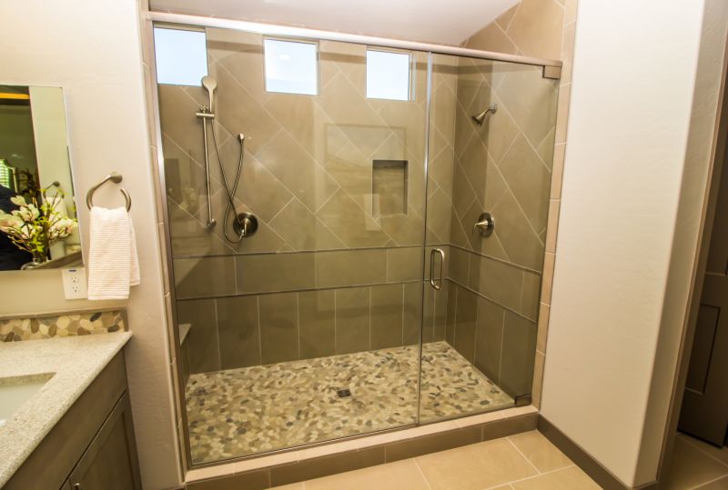 Shower with Clear Glass Enclosure